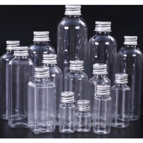 100pcs/lot 10ml 20ml 30ml 50ml 60ml 100ml Cream Lotion Cosmetic Container Travel Kits Empty Small Plastic Bottle with Screw Cap