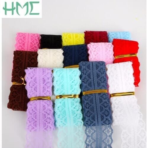 14colors 5yards/lot Width 28mm Lace Trim Fabric Embroidered Net DIY Garment Accessories,Sewing Swiss Trim Wedding Lace Material