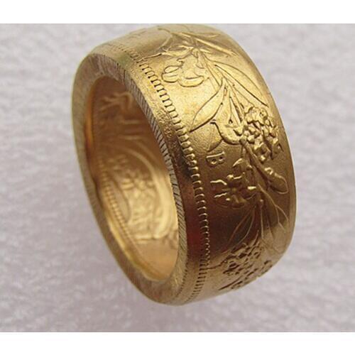 Switzerland 100 Frs 1925 Gold Plated Creative Copy Coin Ring Handmade In Sizes 8-16