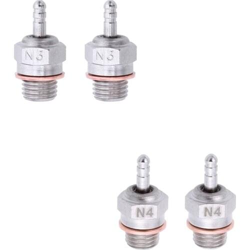 2 Pcs Glow Plugs Hot Spark Vertex SH Engine Parts Accessories for Nitro Truck Replace OS RC Car HSP 70117
