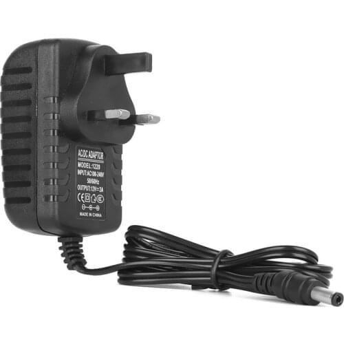 AC100-240V DC Converter 12V2A Universal Power Adapter 12 Volt 2000mA Charger UK Plug Power Supply CCTV Security Camera Led Strip