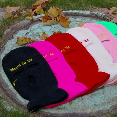 Balaclava Army Tactical Mask 3 Hole Full Face Mask Ski Winter Hat Halloween Party Balaclava Cycling Mask Limited Embroidery