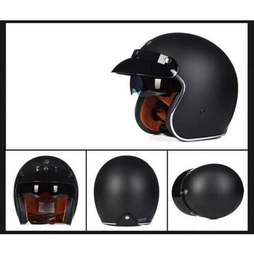 Free Shipping 2020 Motorcycle Helmet Jet Vintage Helmet Open Face Retro 3/4 Half Helmet Casco Moto Capacete Motociclismo