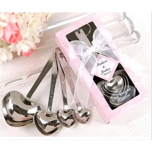 Fast shipping Free shipping 20 boxes/lot Souvenir Wedding Heart Spoon Gift,Dinner Favor birthday party baby shower favors
