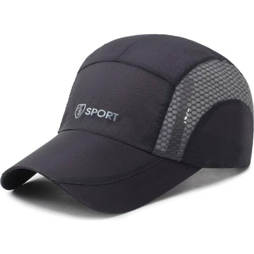 Quick Dry Sports Hat Lightweight Breathable Soft Outdoor Running Cap Summer Airy Mesh Adjustable Sports Sun Hat
