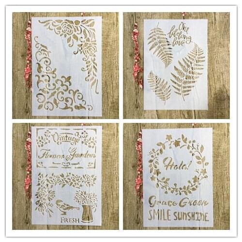 CraftArtGo DIY lace Stencils Painting Scrapbook Coloring Cake decorating sugar powder sieve printing mold printing table