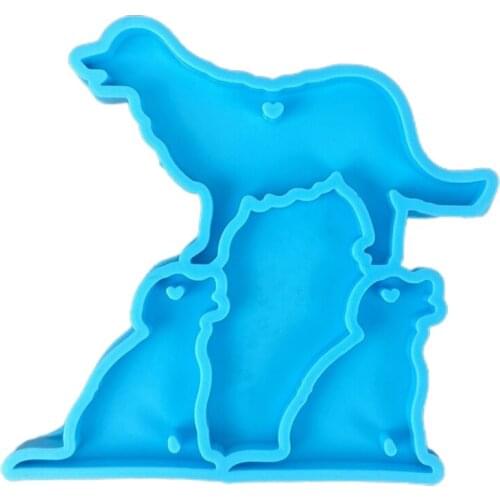 N0HE Animal Shaped Keychain Epoxy Resin Mold Key Chain Pendants Silicone Mould DIY Crafts Decorations Casting Tool