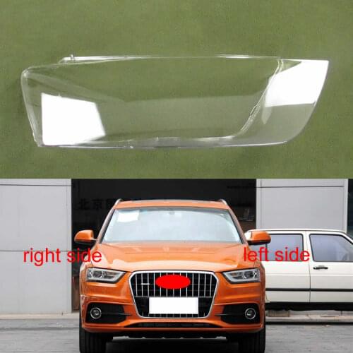 For Audi Q3 2010 2011 2012 2013 2014 2015 Headlight Transparent Lampshade Headlight Cover Lamp Shade Headlamp Shell Glass