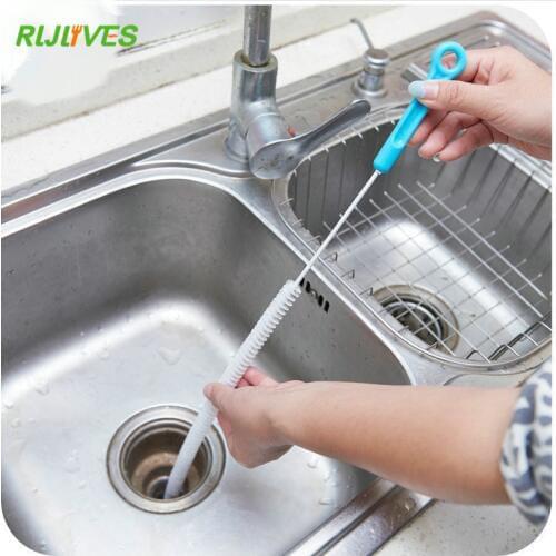 Home Bendable Sink Tub Toilet Dredge Pipe Snake Brush Tools Bathroom Kitchen Accessories Sewer Cleaning Brush