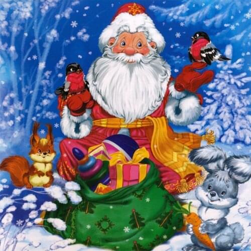 Evershine DIY Diamond Embroidery Santa Claus Full Square Round Diamond Painting Christmas Cross Stitch Cartoon Childrens Gifts