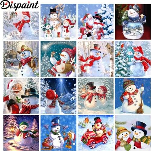Dispaint Square/Round Drill 5D DIY Diamond Painting "Santa Claus snowman" Embroidery Cross Stitch Full Rhinestone Decor