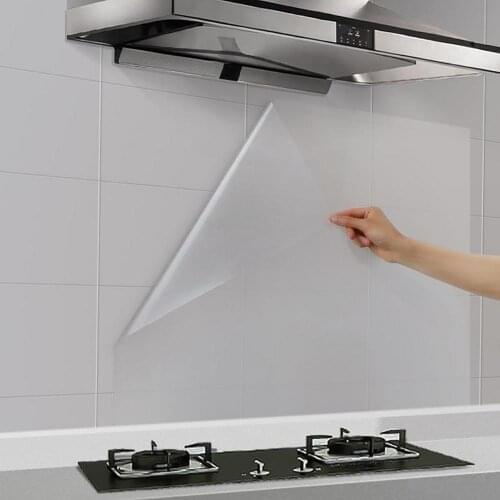 Kitchen Oil Proof Wall Sticker Clear Glossy Self Adhesive Film Covering Removable Protective Film Shelf Drawer Liner 68*45cm