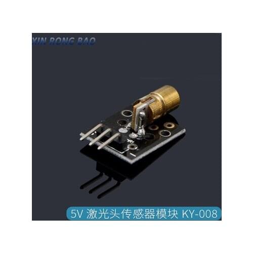 KY-008 3pin 650nm Smart Electronics 6mm 5V 5mW Red Laser Transmitter Dot Diode Copper Head Module for Arduino AVR PIC DIY