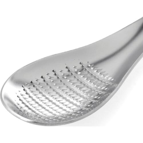 F3MB Ginger Spoon Stainless Steel Garlic Lemon Grating Zester Cheese Grater Utensil