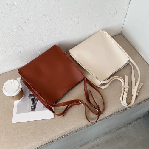 Fashion Solid Women Handbag Female Tote Simple PU Shoulder Shopping Bags