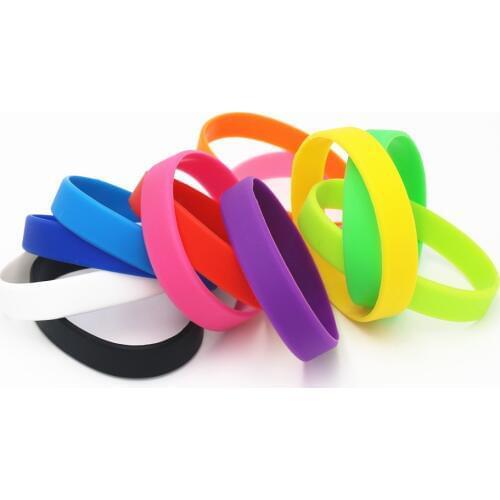 1PC Fashion Jewelry Sillicone Casual Sports Bracelets Wristband Colour Rubber Cuff Bracelets & Bangles for kids Gifts SH051K