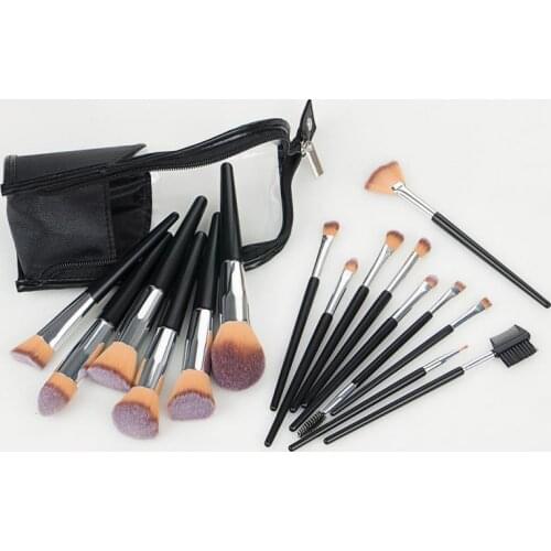 16PCS Makeup Brush Set Skin-friendly Soft Hair Eye Shadow Brush Eyebrow Brush Foundation Brush Powder Brush Portable Beauty Tool
