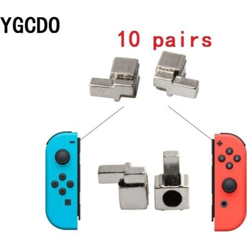 YGCDO 10 Pairs Alloy Metal Lock Buckles Repair Kit for Nintend Switch NS Joy-Con Replacement Parts Left and Right for Joy Cons