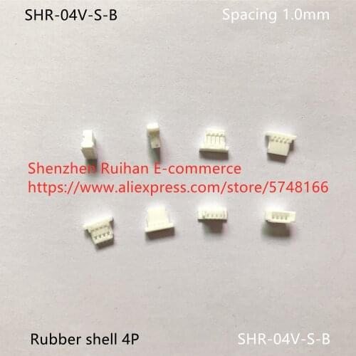 Original new 100% SHR-04V-S-B rubber shell 4P spacing 1.0mm plug connector