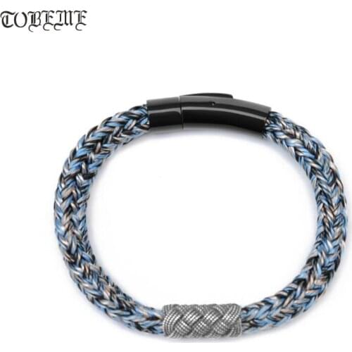 Handmade 925 Silver Braided Bracelet Vintage Sterling Silver Bead Bracelet Good Luck Bracelet for lovers