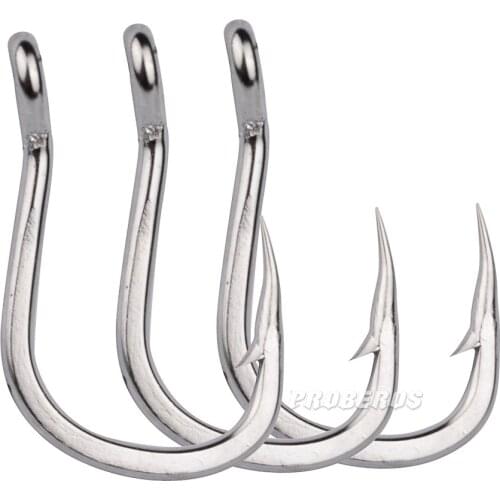 Size: 1/O-13/O Sea Fishing Hooks Fishhook Fly Jig Barbed Big Circle Carp Hook High Carbon Steel Bass Catfish Fish Hook Tackle