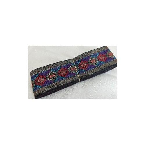 Special Diamond flower2" 5cmX10YD Embroidery Webbing lace Polyester Woven Jacquard Ribbon DIY Clothing belt Accessories