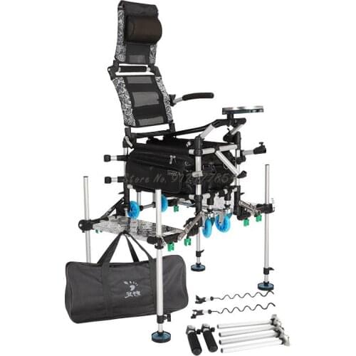 2021 new product small fishing table chair multifunctional portable fishing chair ultra light fishing box folding thickening tab