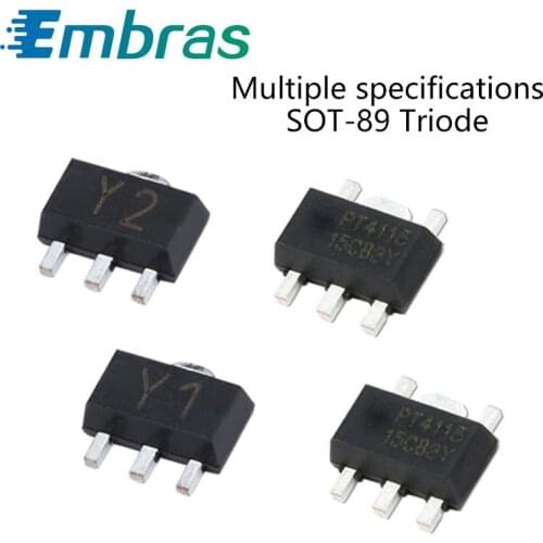 10Pcs SMD PNP Transistor NPN Power Triode MCR100-8 ME6206A30PG PJ1150UB33 PT4115 SS8550 Y2 TL431 XC6203E332PR SS8050 Y1 SOT-89