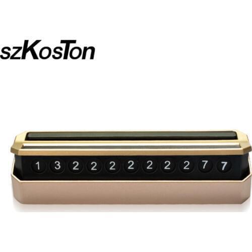 SZkoston Universal Stand Car Parking Phone Number Board Move the number Call Temporary Parking Number Plate Holder Panel Bracket