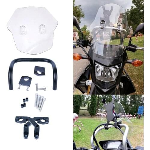 Universal Motorcycle Windshield WindScreen Spoiler w/Mounting Hardware