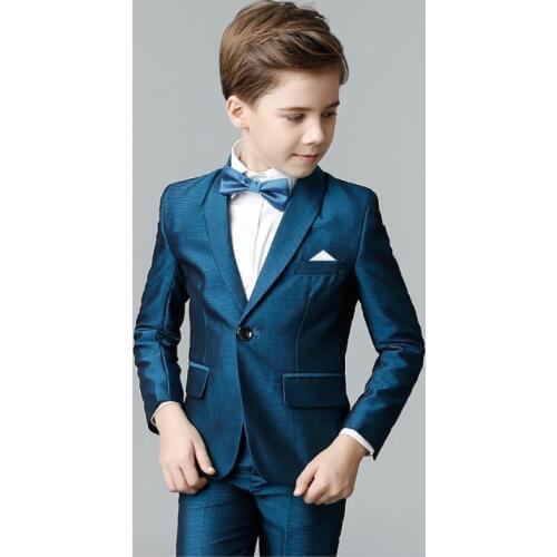 2020 spring high quality nimble boys formal suits kids blazer gentlemens suit sets for school flowers boys lapel wedding suits