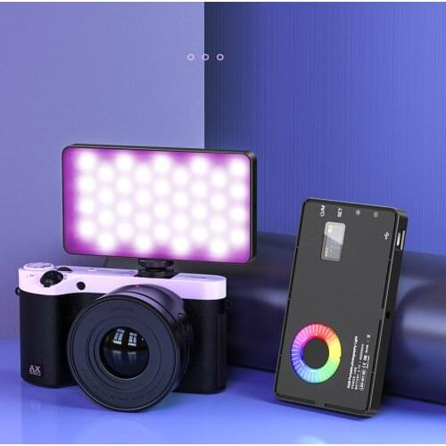 Jumpflash RGB Video Fill Light 2500-8500K Built-in 4000 mAh Battery Support Tripod For Camera Phone Selfie Vlog Video Lighting