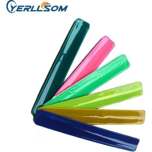 High Quality custom 3*25cm 500PCS/Lot Reflective slap wristbands bracelets printed logo for events Y031901