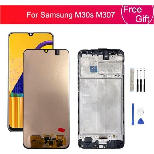 For Samsung Galaxy M307 LCD display Touch Screen Digitizer assembly With Frame For Samsung M30s LCD replacement repair parts6.4"