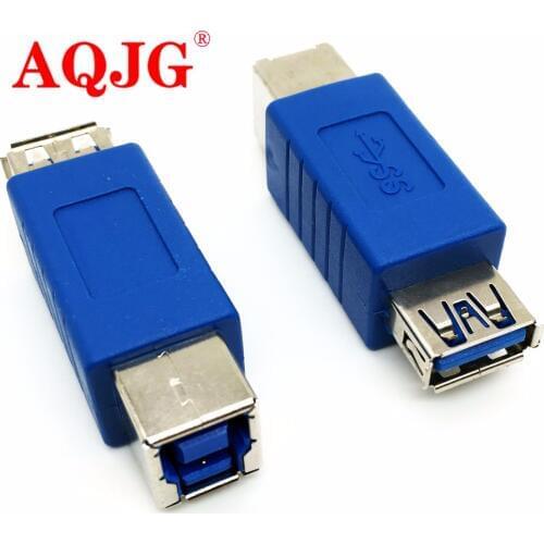 1Pcs Blue conversion head start plug printer usb 3.0 B female usb connector mother B female head AQJG