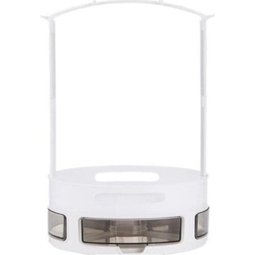 2-Tier Lazy Susan with Holder, Turntable and Height Adjustable Cabinet Organizer, 360Rotating Spice Rackfor Kitchen