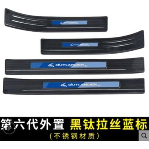 Stainless steel Door Sill Covers scuff plate guards protection For Mitsubishi Outlander 2013-2018 Car Accessories 4pcs