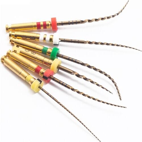 6Files EASYINSMILE X3-Pro Gold Endo Rotary NITI Files For Dental Endodontic Use Engine Curved CanalsTips 21/25/31mm
