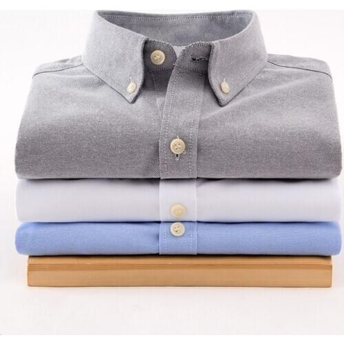 MRMT 2021 Brand New Summer Mens Shirts Casual Slim Oxford Spun Solid Color Shirt for Male Short Sleeve Tops Shirt