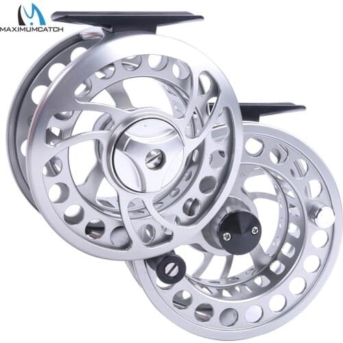 Maximumcatch 3-9wt Mid-Large Arbor Fly Fishing Reel CNC Machine Cut 6061T6 Aluminum Fly Reel and Spare Spool