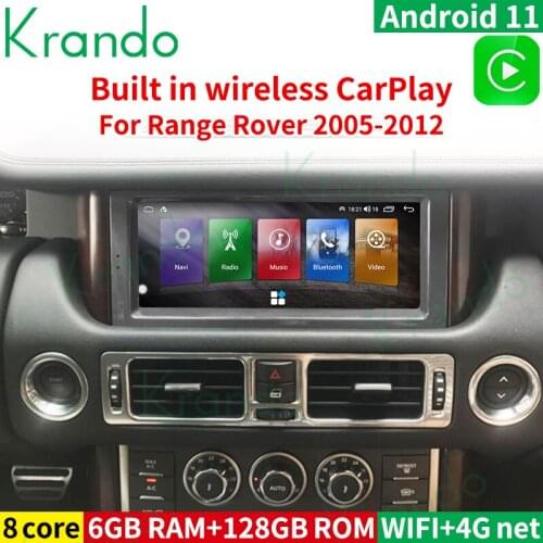 Krando Android 9.0 4G 64G 10.25'' for Land Range Rover 2005-2012 Car Radio Player Gps Navigation Multimedia
