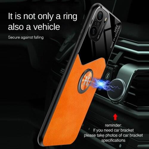 PU Leather Back Case Finger ring Bracket Holder Cover MiPoco F3 Fundas FOR Xiaomi Poco F3 F 3 Case 6.67" Xiomi Poco F3 Capas