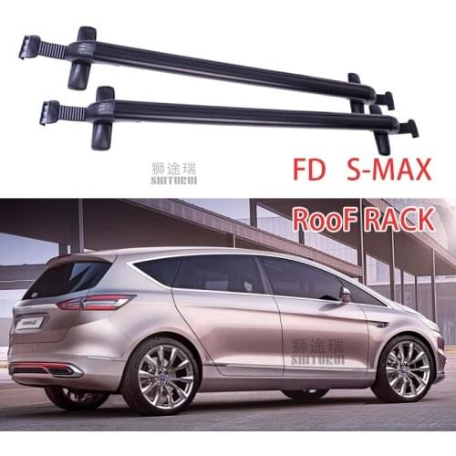 FOR FORD S-MAX 2006-2014Heavy-duty Bars with Locking Aluminum Alloy with Luggage Box Bike Rack sport Roof Luggage Trunking
