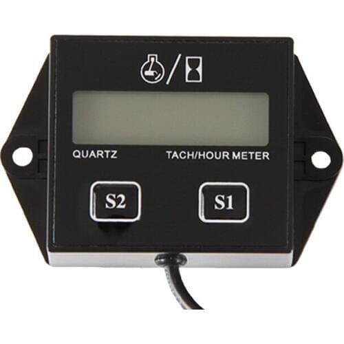 Inductive TACH RPM Tachometer Hour Meter for motorcycle marine motocross pit bike chainsaw RL-HM011N Free shipping