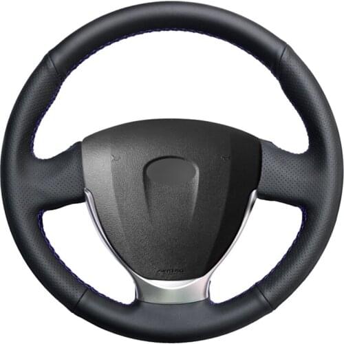 Diy Black PU Artificial Leather Car Steering Wheel Cover for Lada Granta 2018-2019 Priora 2 2013-2018 Kalina 2