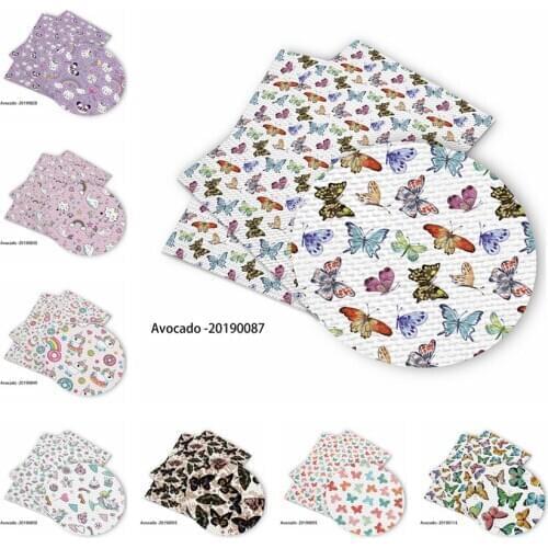 Huangtao Diy accessories 30*136cm Printed Faux Synthetic Leather for Bow,DIY handmade Materials