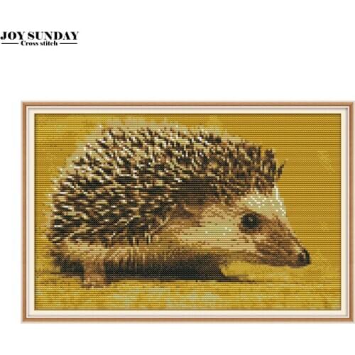 Joy Sunday Needlework DIY DMC Cross Stitch Animals Counted Printed Canvas for Embroidery Stitch 14ct 11ct New Year Wall Painting