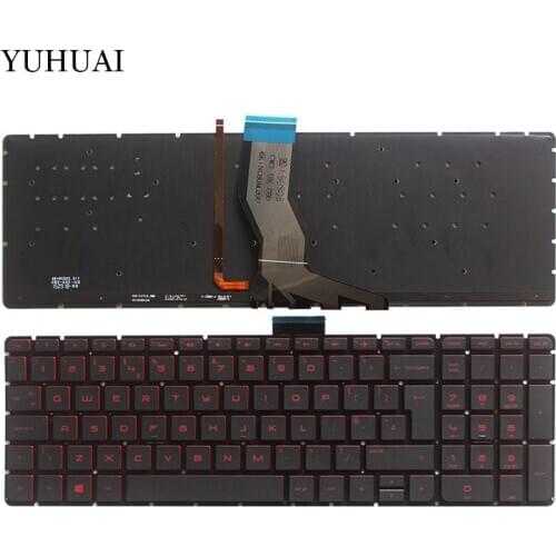 UK Keyboard for HP Pavilion 15-an000na 15-an001na 15-an051na 15-AN050ca 15-AN058ca 15-an051sa Laptop Keyboard with red Backlit