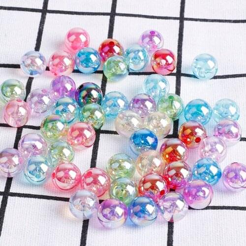 6/8/10mm Multicolor Optional Acrylic Plastic Translucent Round Beads For DIY Jewelry Making Necklace Bracelet Accessories