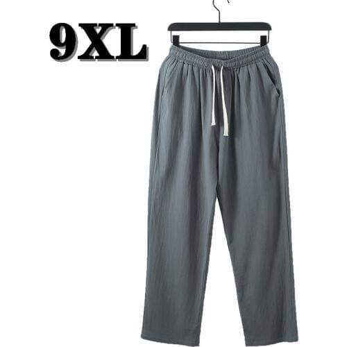 Ovsersizd Pants Men Overweight Casual Trousers Mens Clothing At Home Pants Big Plus Size Cotton Cloths Streetwear Free Shipping